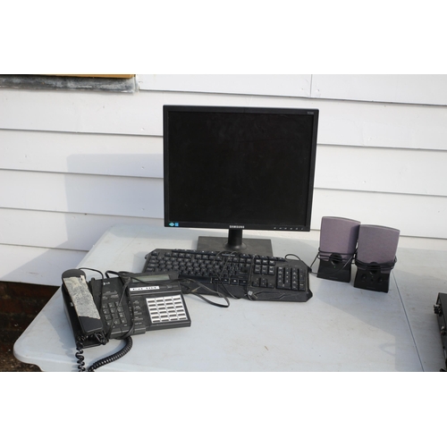 49 - Selection of Electrical/Tech Bundle including Monitor, Gaming Keyboard, Phone etc,  untested