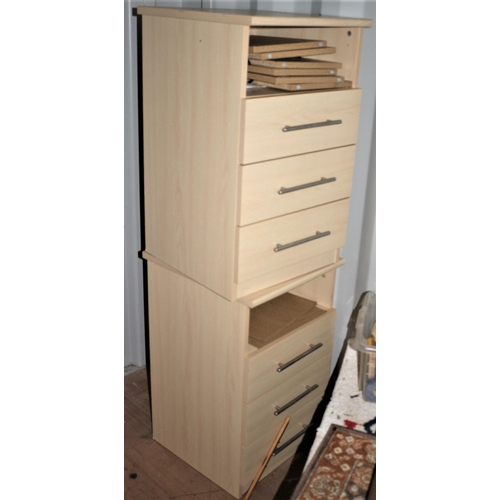 6 - Pair of Lightwood Bedside Cabinets