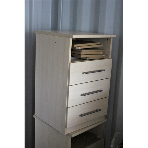 6 - Pair of Lightwood Bedside Cabinets