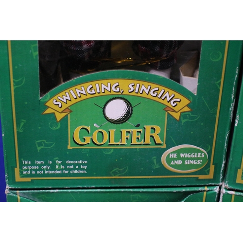 123 - 6 x Boxed Swinging & Singing Golfers