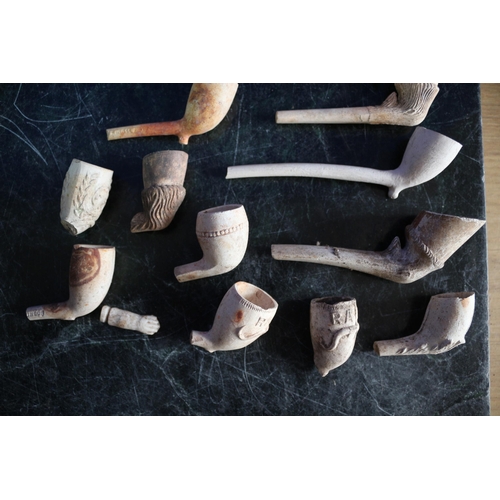 131 - Box of Clay Pipes with Some Interesting Examples