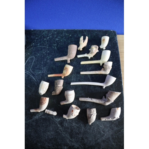 131 - Box of Clay Pipes with Some Interesting Examples