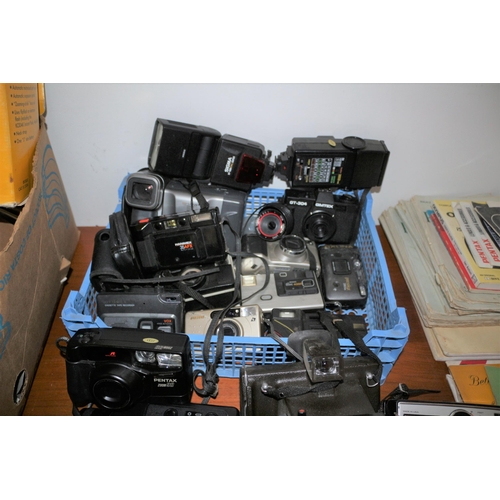 15 - Large Bundle of Vintage Cameras, Cases, Books and Accessories