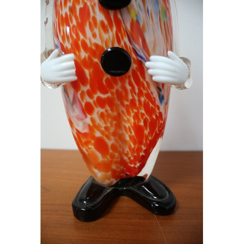 19 - End of Day Murano Clown Decanter, Chips to the hand, 39.5cm Tall