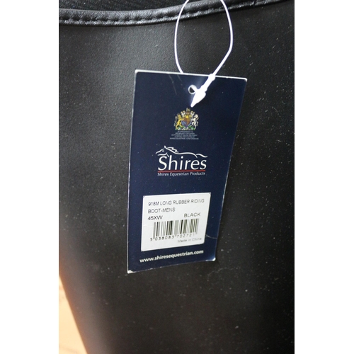 29 - Brand New in Box, Shires Men's Long Rubber Riding Boots, Size 10