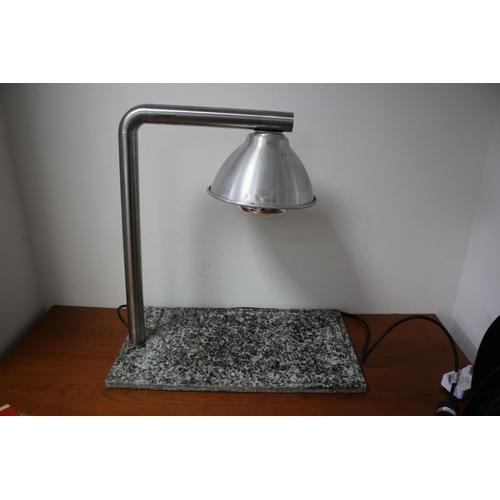 57 - Deagostini, (Italy), Lamp on Serizzo Granite Base with Infrared Light, 62cm Tall, Base is 60cm