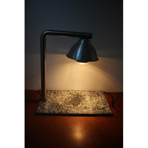 57 - Deagostini, (Italy), Lamp on Serizzo Granite Base with Infrared Light, 62cm Tall, Base is 60cm