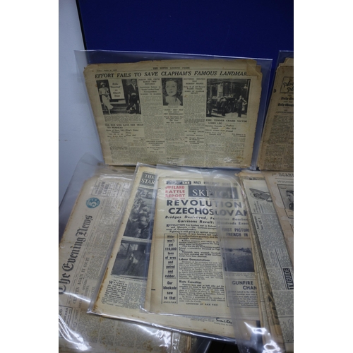 61 - Large Bundle of Vintage and Antique Newspapers