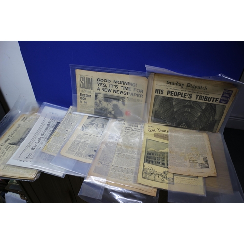 63 - Large Bundle of Vintage Newspapers