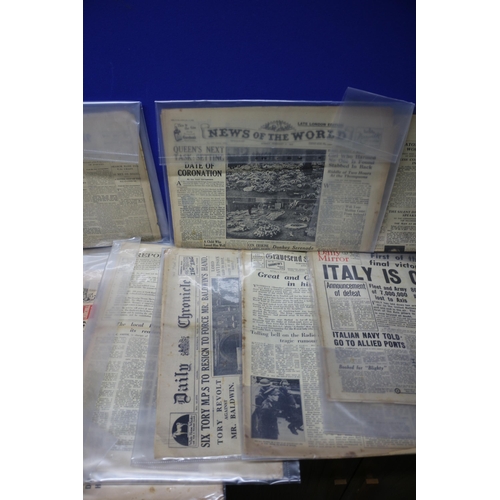 64 - Large Bundle of Vintage and Antique Newspapers