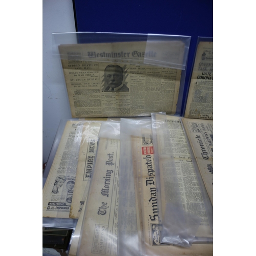 64 - Large Bundle of Vintage and Antique Newspapers