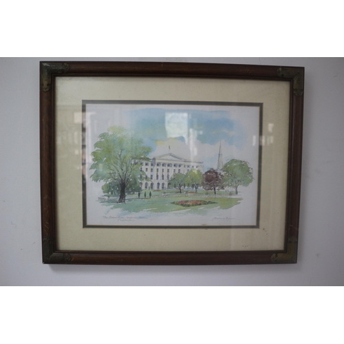 78 - The Queens Hotel, Imperial Gardens, Watercolour Signed by Graham Garfield, 44.5 x 34.5 cm