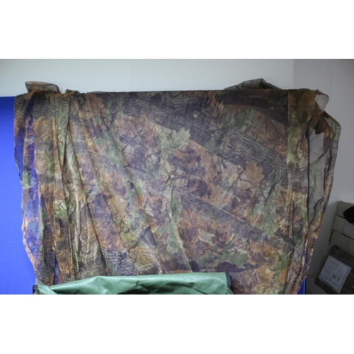 31 - Selection of Plastic Pigeon Decys in Large Canvas Bag plus a Camouflage Sheet from Jack Pike