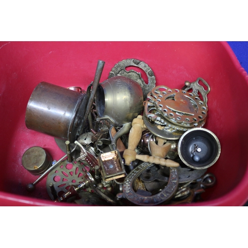 36 - Large Selection of Brassware and other Metal Items plus Various Sized Coffee Percolators