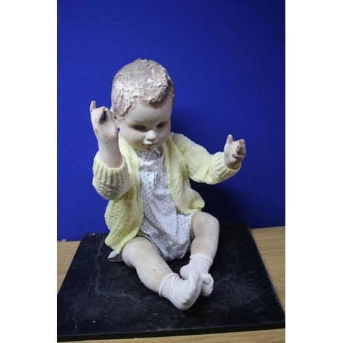 41 - Large - Vintage Seated Doll or Mannequin - 52cm