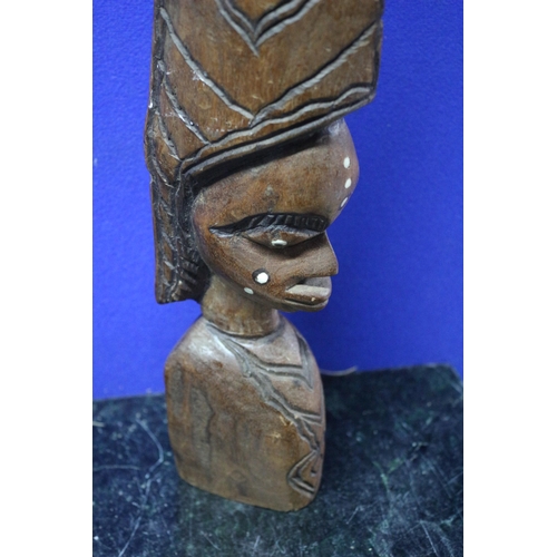 65 - Tall, Solid Wood, Hand Carved Tribal Figure - 51cm Tall