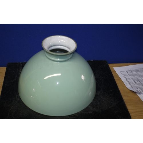 73 - Large Green Light Shade - Glass - 36cm Dia