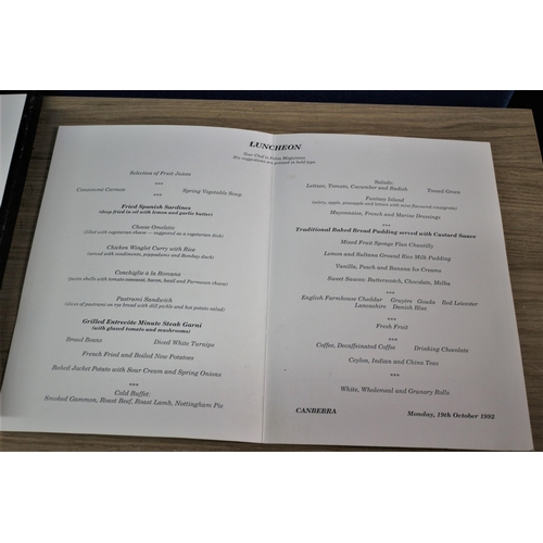 105 - Selection of Various Ship Menus including The Canberra