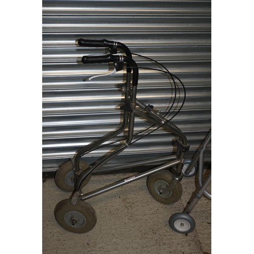 123 - 2 x Walking Aids plus a Shopping Trolley (No Bag)