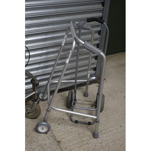 123 - 2 x Walking Aids plus a Shopping Trolley (No Bag)