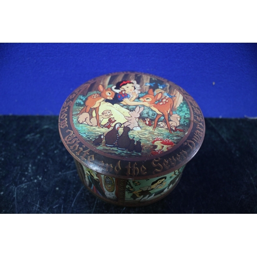 128 - Vintage Tin with Snow White & The Seven Dwarfs Detailing