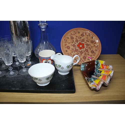 139 - Large Mixed Lot including Glassware, Studio Art Pottery, Crystal and Silver Plate ware