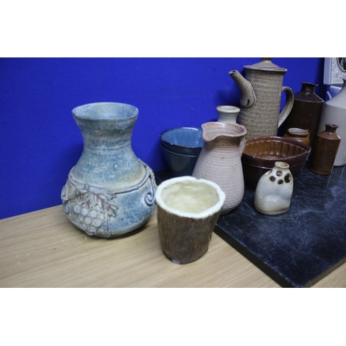 140 - Large Selection of Stoneware and Pottery Items including a Plant Pot Designed as a Fish