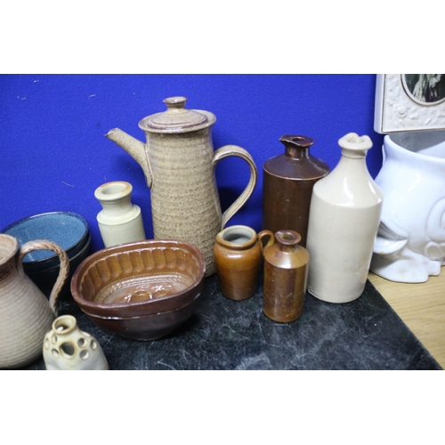 140 - Large Selection of Stoneware and Pottery Items including a Plant Pot Designed as a Fish