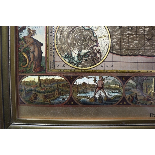 152 - Framed Copper Map from an Original Engraving by Moses Pitt in 1681 - 55.5 x 45.5cm