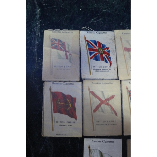 157 - Silk Cigarette Cards Showing Various British Empire Flags - Most in Original Sleeves