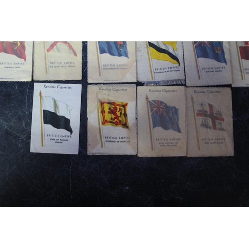 157 - Silk Cigarette Cards Showing Various British Empire Flags - Most in Original Sleeves