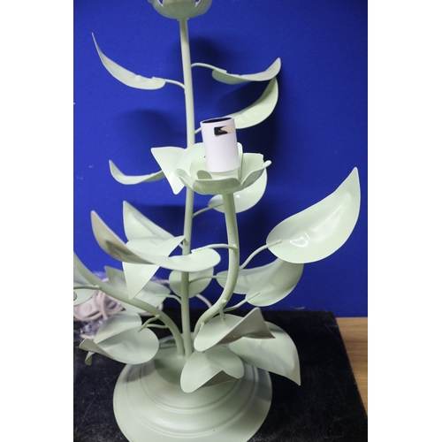 160 - Brand New Metal Flower Lamp - Approx. 55cm Tall