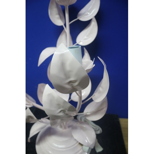 171 - Brand New Metal Floral Design Lamp - Approx. 55cm Tall