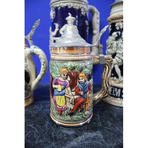 200 - Small Collection of Steins - Largest 28.5cm