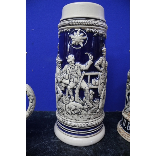 200 - Small Collection of Steins - Largest 28.5cm