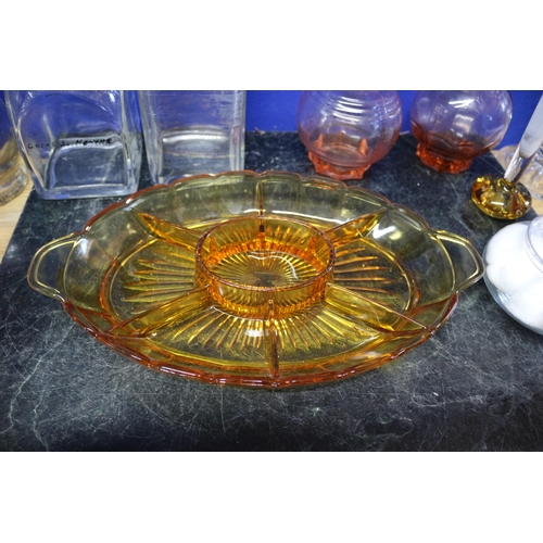 202 - Various Glassware including Decanters and Dishes