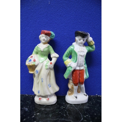 214 - 2 x Foreign Marked Porcelain Figures - 12.5cm