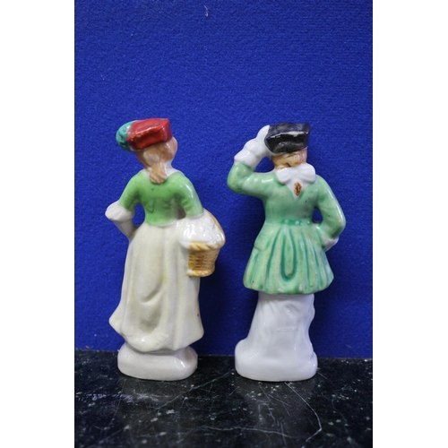 214 - 2 x Foreign Marked Porcelain Figures - 12.5cm