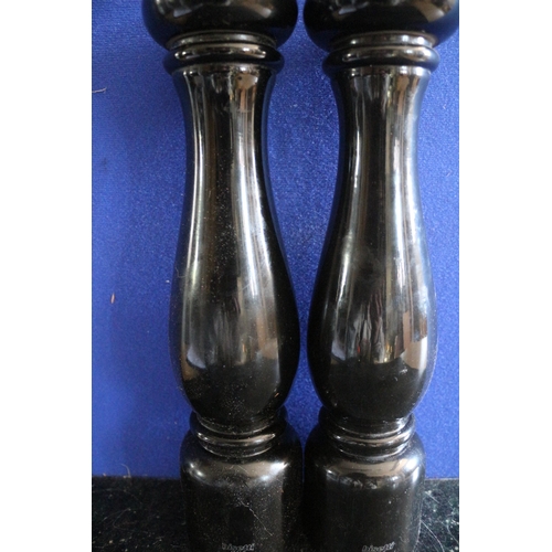 236 - Large Bisetti of Italy Salt and Pepper Grinders - 31.5cm Tall