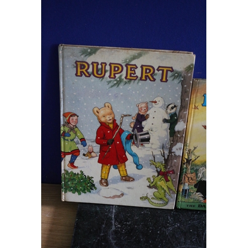 247 - 2 x Aged Rupert Bear Annuals plus Tales From Shakespeare by Charles & Mary Lamb