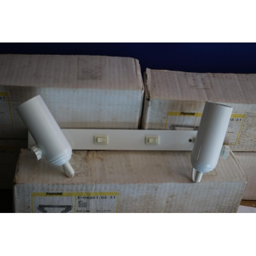 193 - 5 x Brand New Twin Angle Spot Lights for under Kitchen Wall Units, (as an example), in White