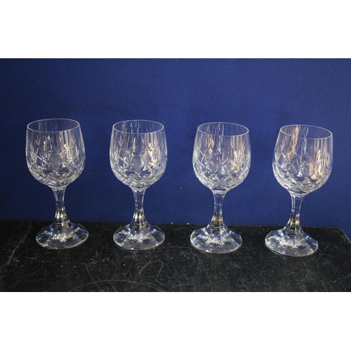 289 - Set of 4 Heavy Crystal Wine Glasses