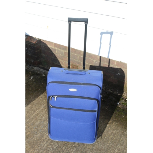 290 - Blue Case with Extending Handle and Wheels by Horizons - 62 x 29 x 42cm