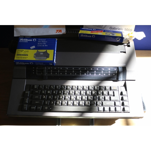 292 - Good Condition Gabrielle 9009 Portable Electronic Typewriter in Case Along with Paperwork and Electr... 