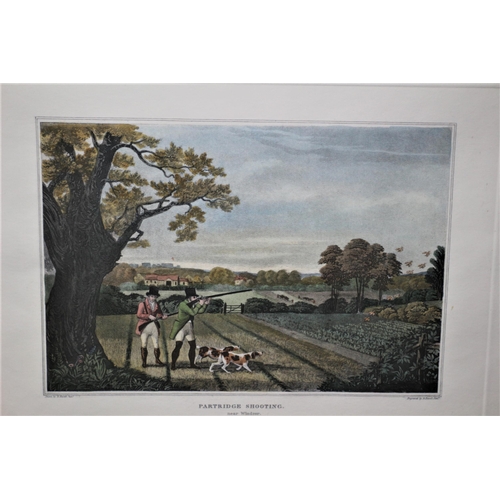 311 - Framed and Glazed Partridge Shooting near Windsor Engraving by R Havell - Early 19th Century - 67 x ... 