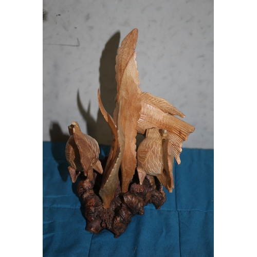 328 - Hand Carved Wooden Fish Sculpture