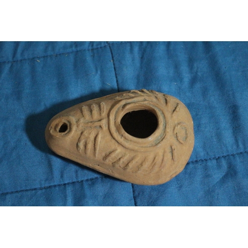 332 - Clay Roman (possibly?) Oil Lamp