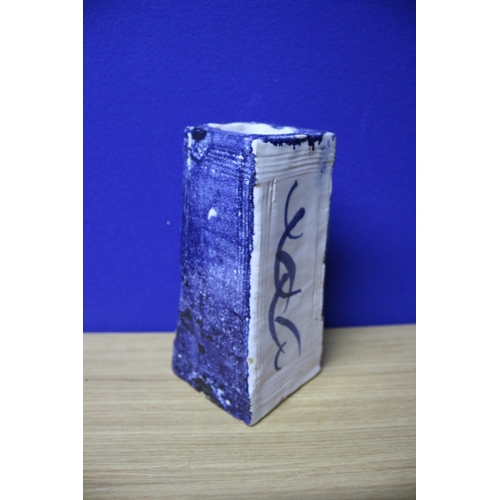 383 - Blue & White Studio Vase