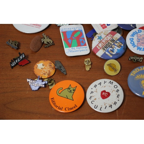 476 - Quantity of American Badges and Pins - Several Vintage