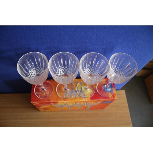 479 - 4 Cristal De France Sherry Glasses